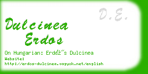 dulcinea erdos business card